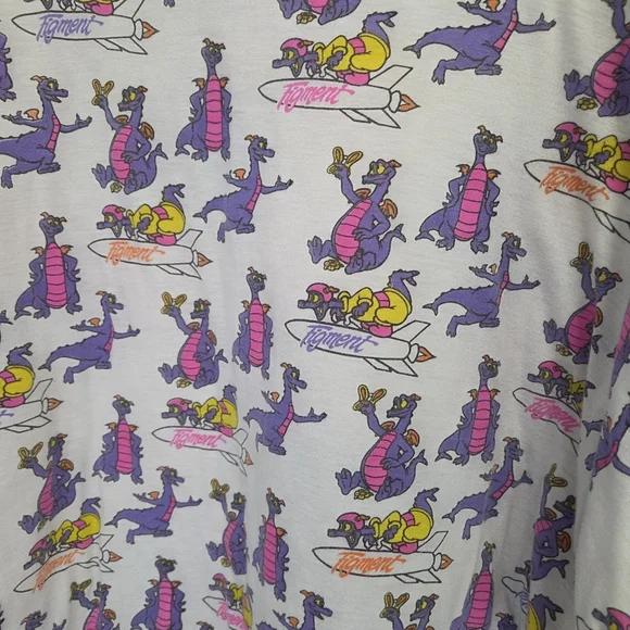 Disney Epcot Vintage 80s Puffy Figment Reversible Sweatshirt Size L/XL - Picture 5 of 7